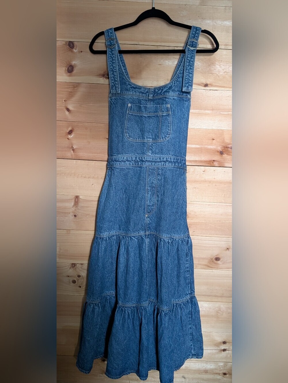 We The Free Dreamweaver Shirtall Denim Maxi Overalls *Small * nwot *HARD TO FIND